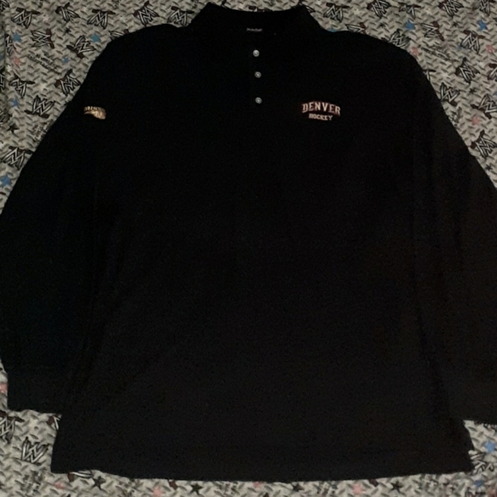 90s Denver Pioneers Long Sleeve Mission Polo Shirt Vintage